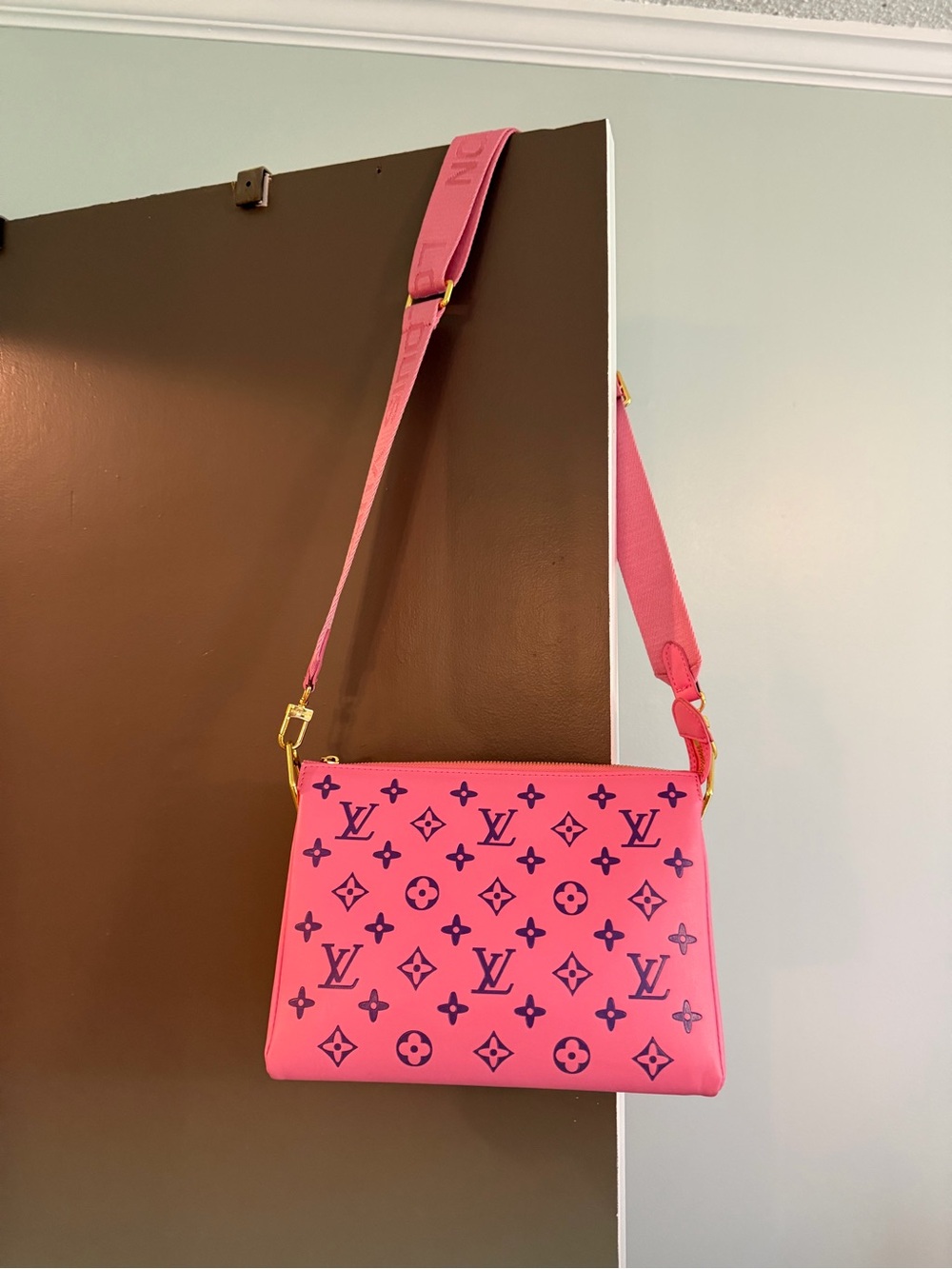 Pink and Purple Monogram Crossbody Bag - Picture 2 of 9